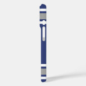 Blue and Silver Sports Jersey Custom Name Number Case-Mate iPhone Case (Achterkant / Links)
