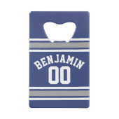 Blue and Silver Sports Jersey Nom personnalisé Num (Dos)