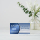 Blue and Steel Folded Technology Visitekaartje (Staand voorkant)