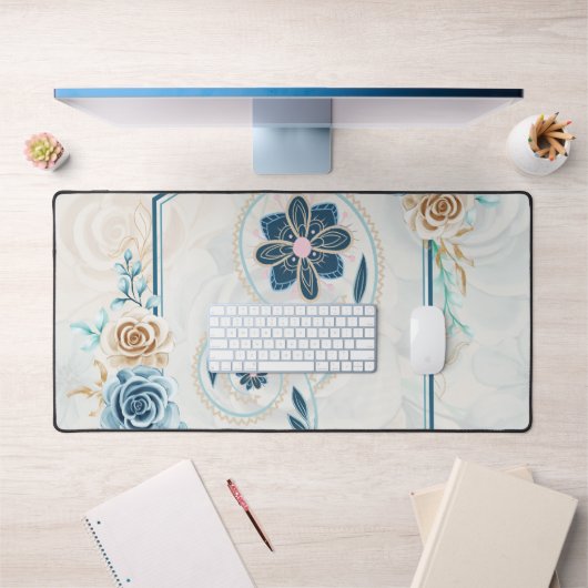 Blue and Teal Floral Graphic, Revitalizing Life (Bureau 1)