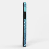 Blue and Turquoise Metallic Star Case-Mate iPhone Case (Achterkant/rechts)