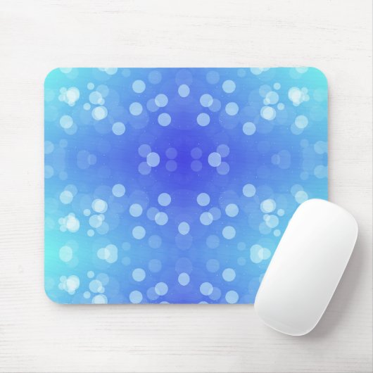 Blue and turquoise mouse pad with a bokeh pattern  muismat (Met muis)