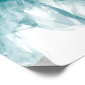 Blue and Turquoise Ocean Waves Digital Ar Poster (Hoek)