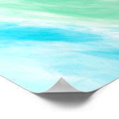 Blue and Turquoise Ocean Waves Digital Ar Poster (Hoek)