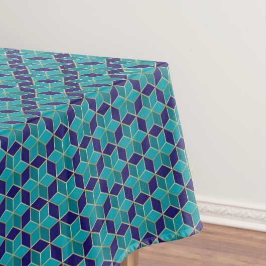 Blue and Turquoise Star van David Tessellation Tafelkleed (Voorbeeld)