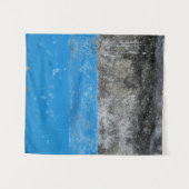 Blue and white abstract painting wandkleed (Voorkant (horizontaal))