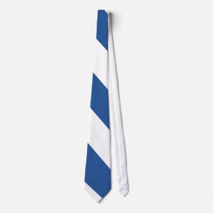 Blue and White Air Hawk Diagonal Striped Stropdas