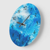 Blue and White Artistic Digital Cube Art Grote Klok (Hoek)