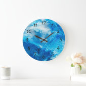 Blue and White Artistic Digital Cube Art Grote Klok (Huis)