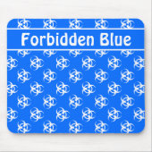 Blue and White Biohazard Mousepad met aangepaste t Muismat (Voorkant)