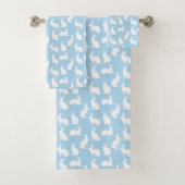 Blue And White Bunny Pattern Cute Easter (En situation)