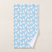 Blue And White Bunny Pattern Cute Easter (Serviette à main)