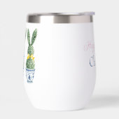 Blue and White Chinoiserie With Rabbit Topiaries (Gauche)