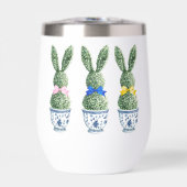 Blue and White Chinoiserie With Rabbit Topiaries (Avant)