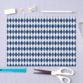 Blue and White Classic Preppy Argyle Tissuepapier (Craft)