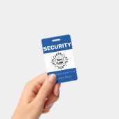 Blue and White Custom Logo Security Guard ID-badge Badge (Handheld)