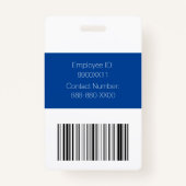 Blue and White Custom Logo Security Guard ID-badge Badge (Achterkant)