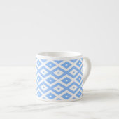 Blue and white diamond pattern espresso kop (Voorkant rechts)