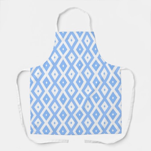 Blue and white diamond pattern schort (Voorkant)