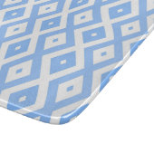 Blue and white diamond pattern snijplank (Hoek)