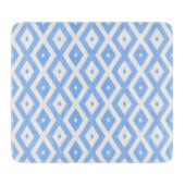 Blue and white diamond pattern snijplank (Voorkant)