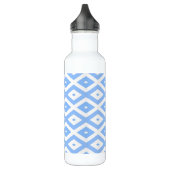 Blue and white diamond pattern waterfles  (Links)