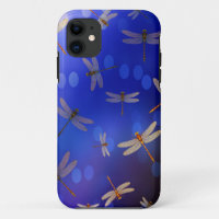 Blue and White Dragon Fly Pattern