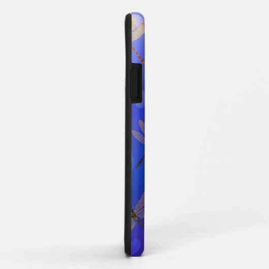 Blue and White Dragon Fly Pattern Case-Mate iPhone Case (Achterkant/rechts)