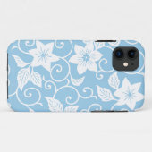 Blue and White Floral iPhone 5/5S Hoesje (Achterkant (horizontaal))