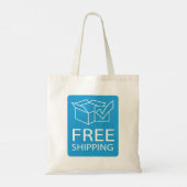 Blue and White Free Shipping Icon Tote Bag (Achterkant)