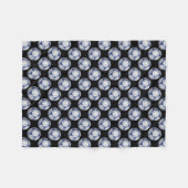 Blue and White Futbal Pattern Fleece Deken (Voorkant (Horizontaal))