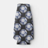 Blue and White Futbal Pattern Flesjeskoeler (Voorkant)