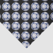 Blue and White Futbal Pattern Tissuepapier (Detail)