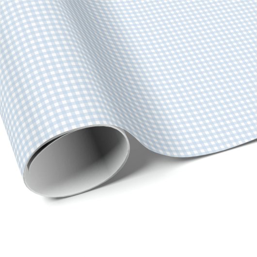 Blue and White Gingham Cadeaupapier (Rol Hoek)