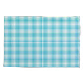 Blue and white gingham check pattern displayed  kussensloop (Achterkant)