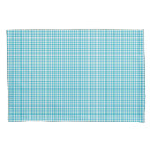 Blue and white gingham check pattern displayed  kussensloop (Voorkant)