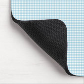 Blue and White Gingham Check Pattern Muismat (Hoek)