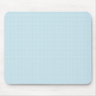 Blue and White Gingham Check Pattern Muismat