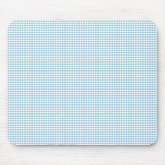 Blue and White Gingham Check Pattern Muismat (Voorkant)