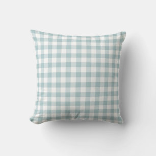 Blue and White Gingham Pattern Kussen