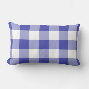Blue and White Gingham Pattern Kussen