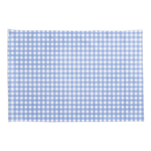 Blue and White Gingham Pattern Kussensloop (Achterkant-Rechts)