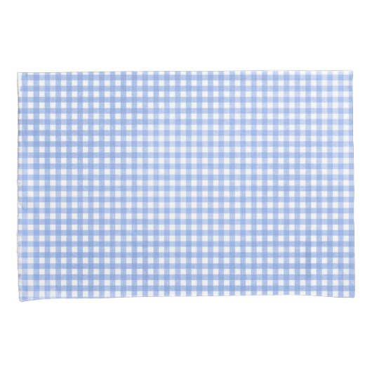 Blue and White Gingham Pattern Kussensloop (Voorkant-Rechts)