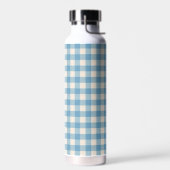 Blue and White Gingham Pattern Waterfles (Links)