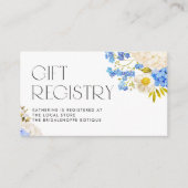 Blue and White Hydrangeas Baby shower Registry Informatiekaartje (Voorkant)