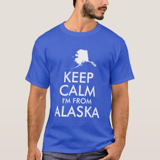 Blue and White Keep Calm I's from Alaska T-shirt