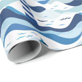 Blue and White Lighthouse Nautical Cadeaupapier (Rol Hoek)