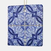 Blue and White Mediterranean Azulejo Tile Pattern Keramisch Ornament (Links)