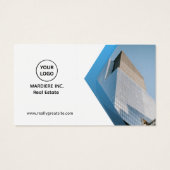 Blue and White Modern Corporate Business Card (Dos)