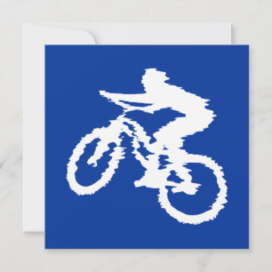Blue and White Mountain Bike